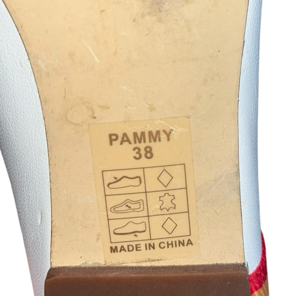 Chelsea Crew Rainbow And White Leather Pammy Flats‎ Size 38/9 - Picture 5 of 5